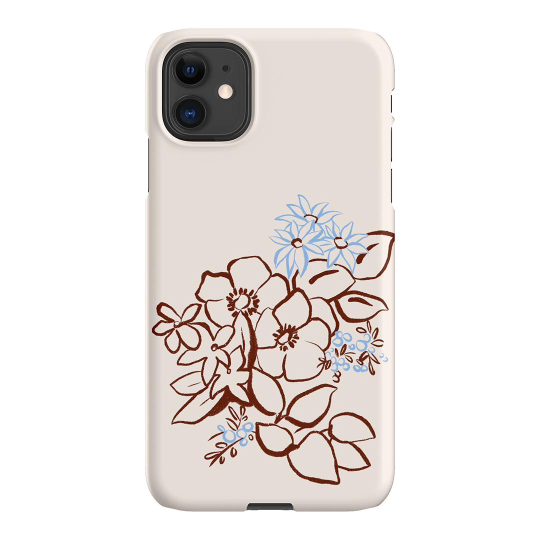 Cream Posy Printed Phone Cases iPhone 11 / Snap by Typoflora - The Dairy
