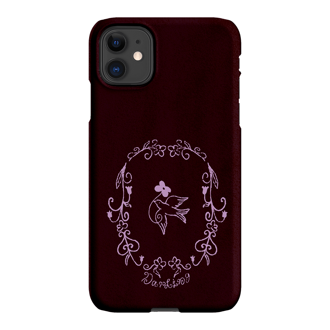 Darling Burgundy Printed Phone Cases by The Dairy - The Dairy