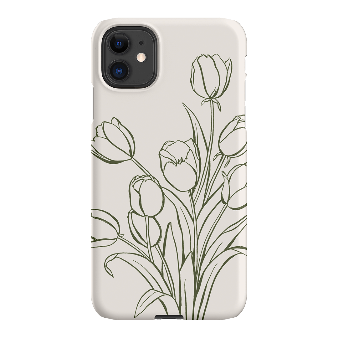 Inked Tulips Printed Phone Cases iPhone 11 / Snap by Typoflora - The Dairy