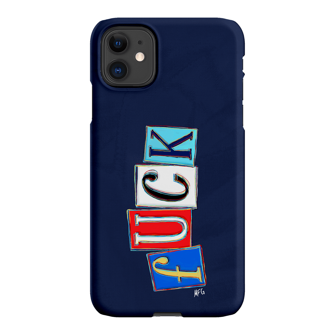 Lil Fcks Blue Printed Phone Cases iPhone 11 / Snap by Margarbs Art - The Dairy