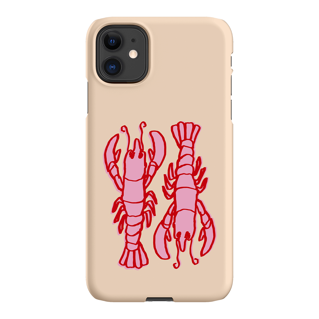 Lobster Love Peach Printed Phone Cases iPhone 11 / Snap by The Dairy - The Dairy