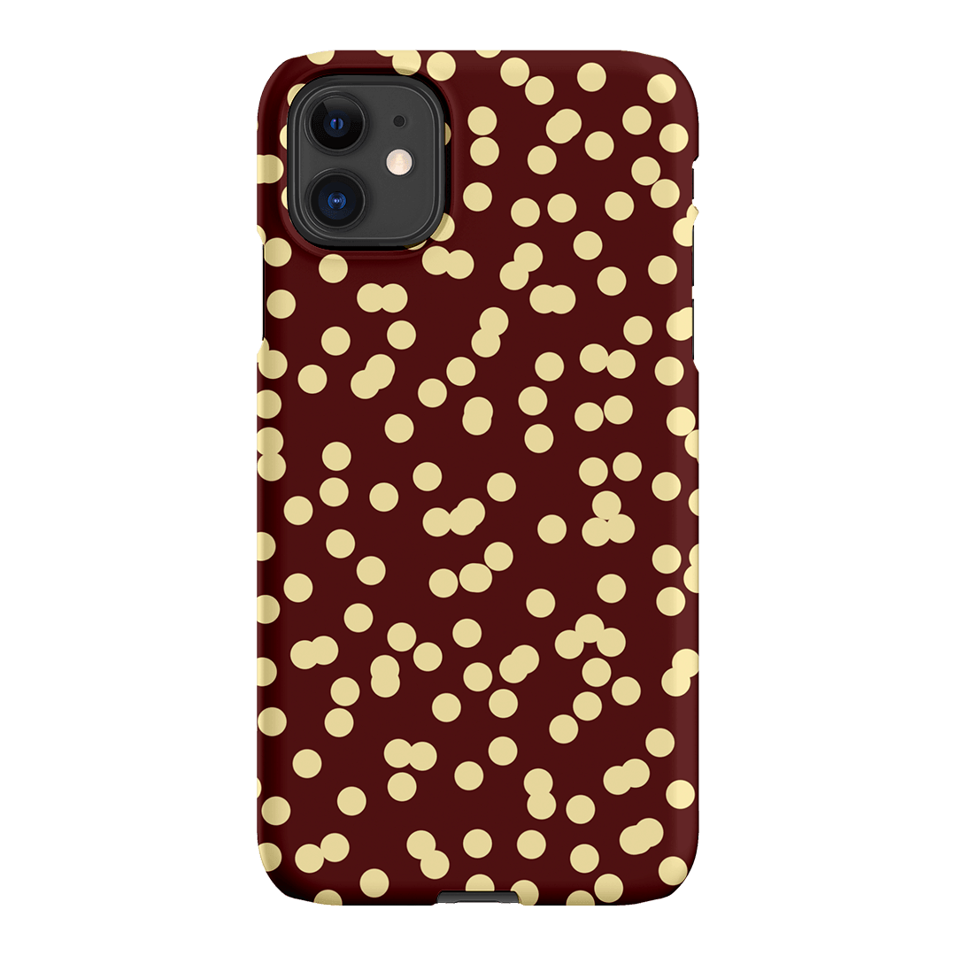 Mini Confetti Burgundy Butter Printed Phone Cases iPhone 11 / Snap by Veronica Tucker - The Dairy