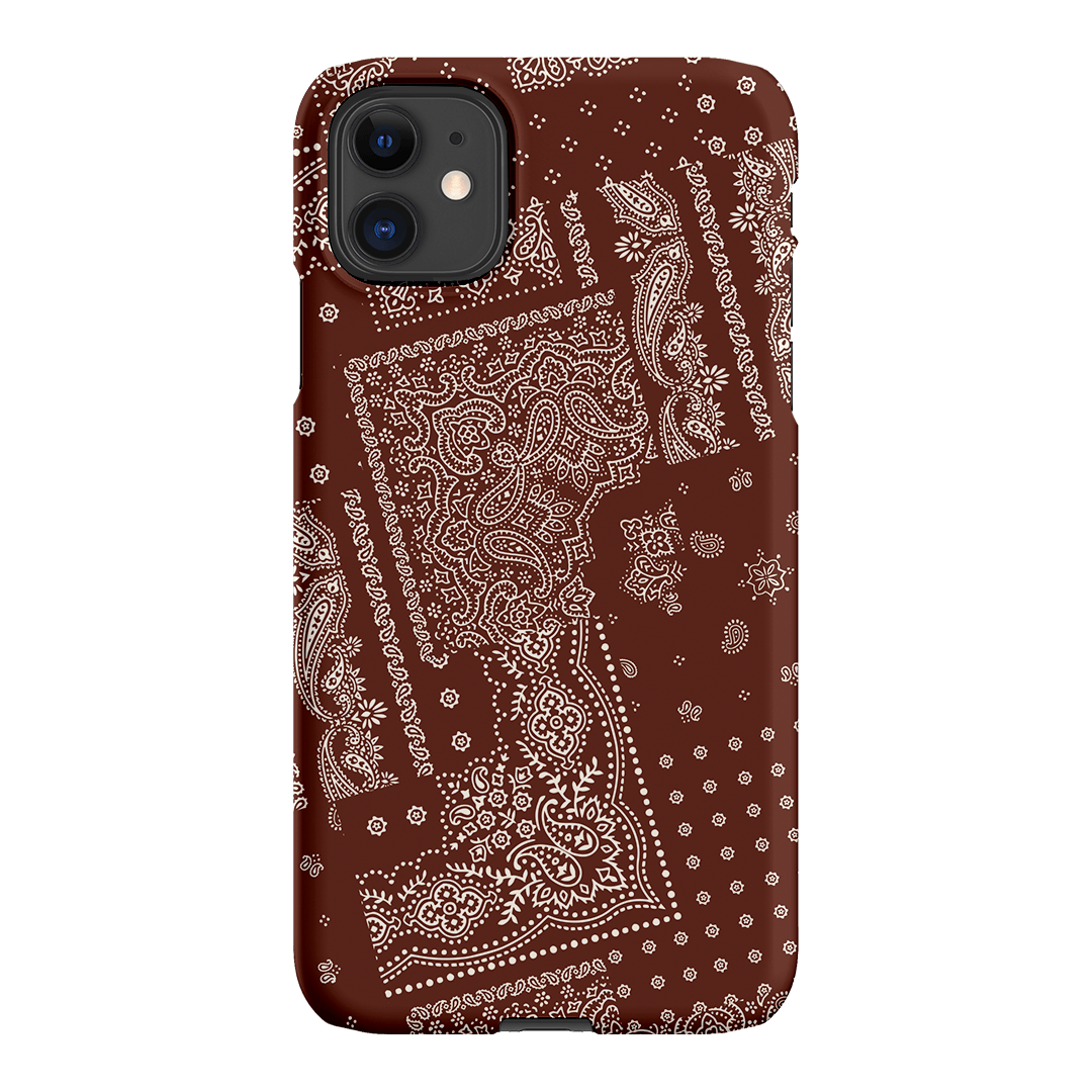 Paisley Cinnamon Printed Phone Cases iPhone 11 / Snap by The Dairy - The Dairy