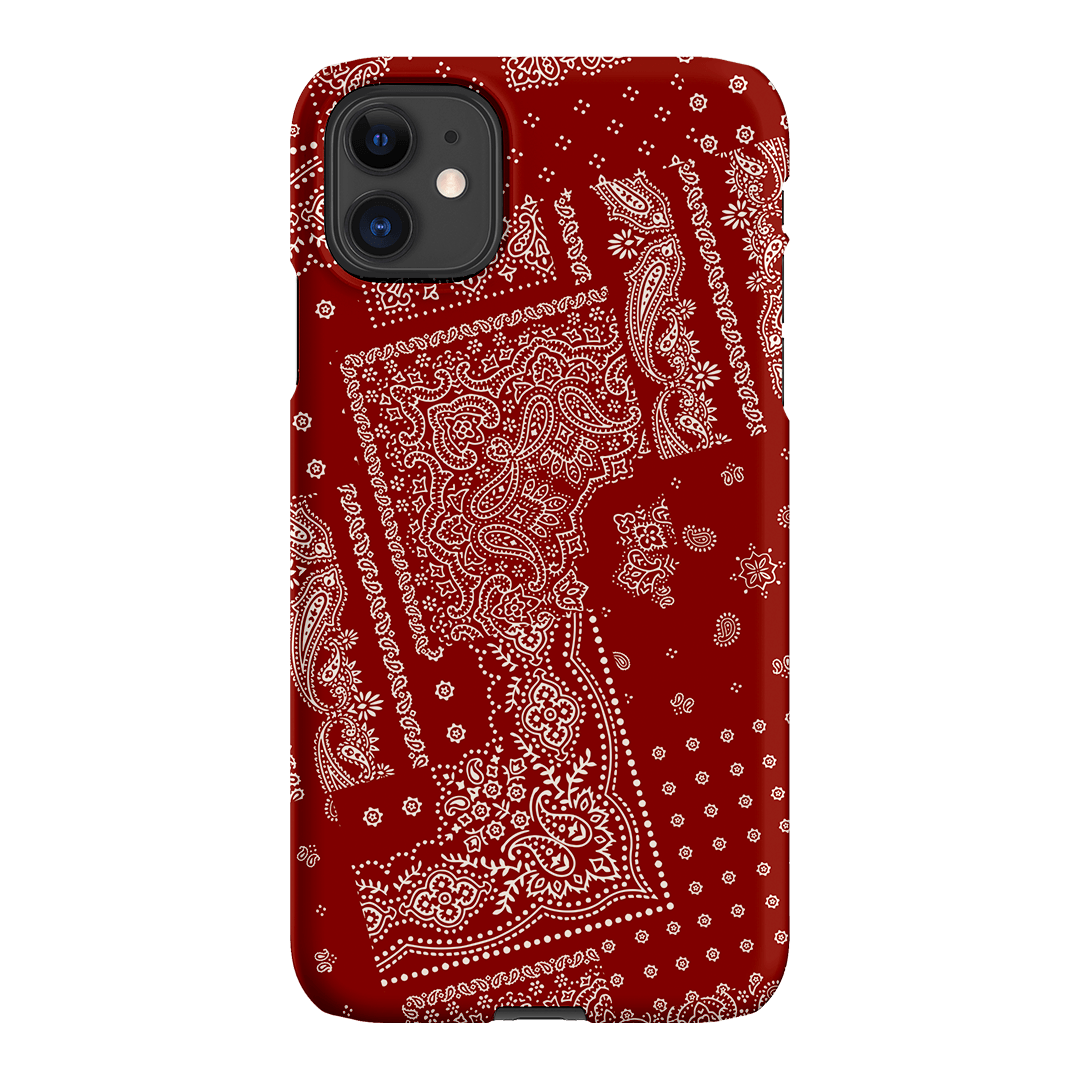 Paisley Crimson Printed Phone Cases iPhone 11 / Snap by The Dairy - The Dairy