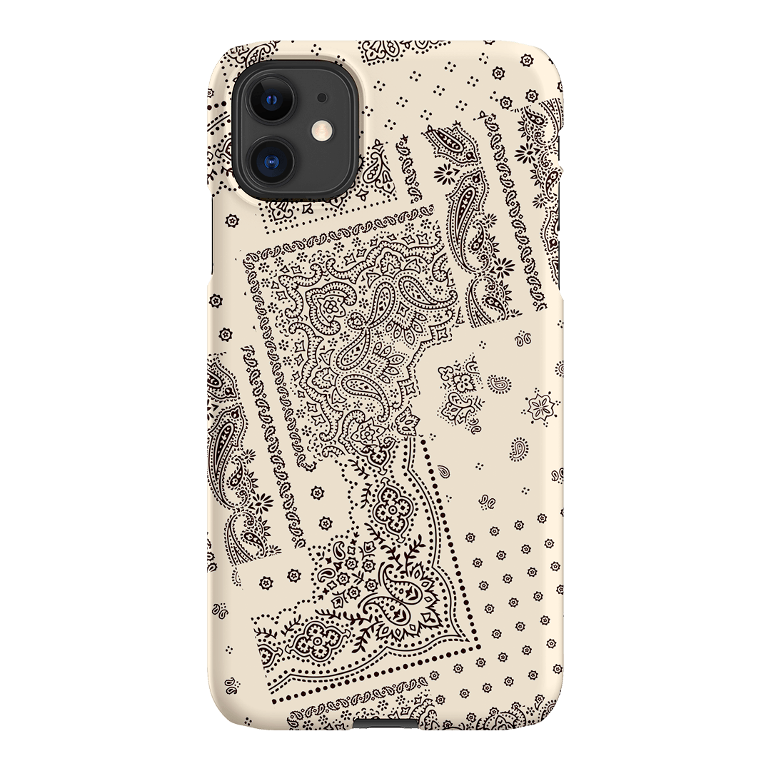 Paisley Ecru Printed Phone Cases iPhone 11 / Snap by The Dairy - The Dairy