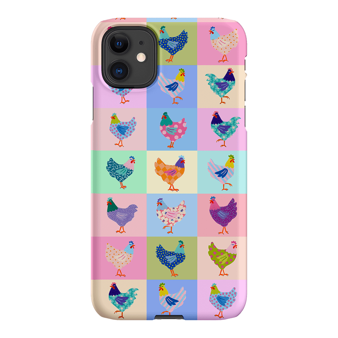 Pastel Chickens Printed Phone Cases iPhone 11 / Snap by Kayla Henley - The Dairy