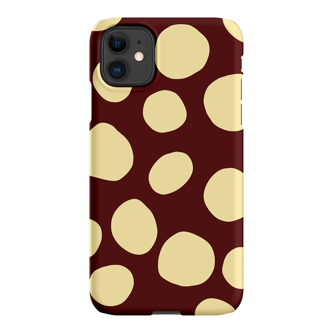 Pebbles Burgundy Butter Printed Phone Cases iPhone 11 / Snap by Veronica Tucker - The Dairy