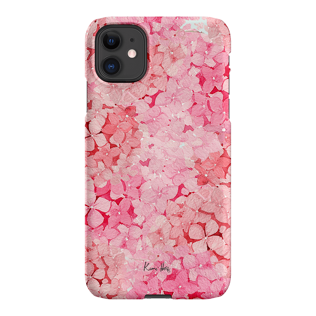 Hydrangea Pink Printed Phone Cases iPhone 11 / Snap by Kerrie Hess - The Dairy