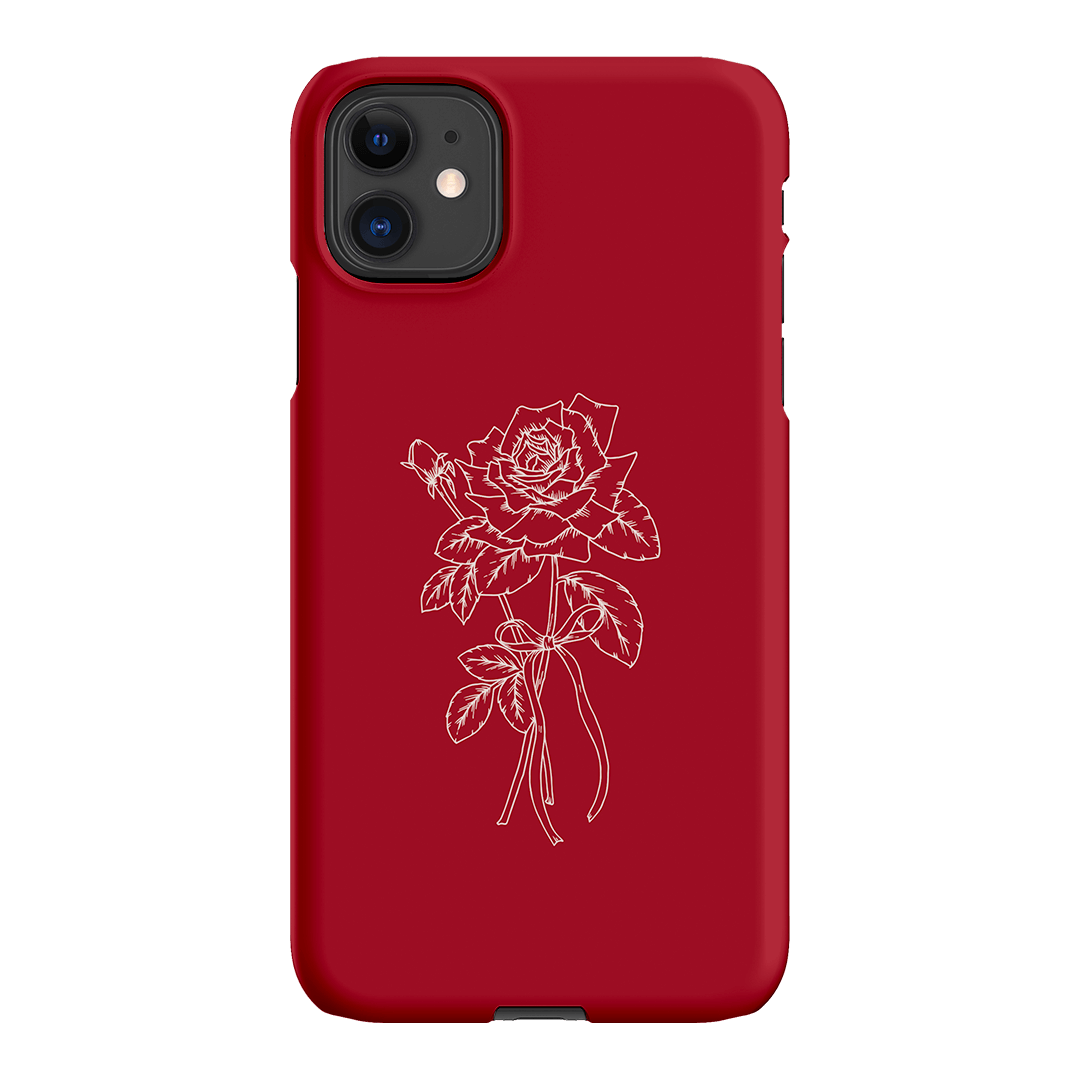 Red Rose Printed Phone Cases iPhone 11 / Snap by Typoflora - The Dairy
