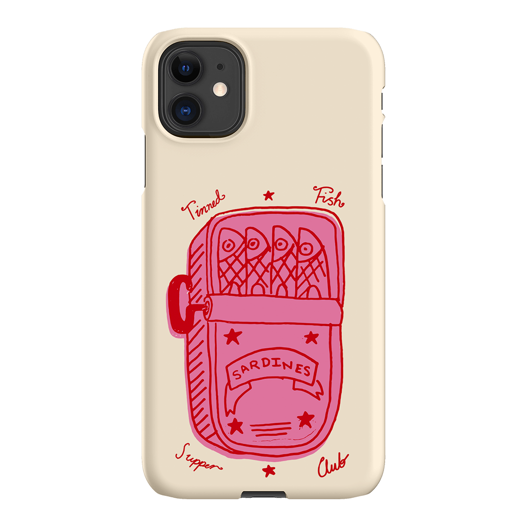 Sardine Social Red Printed Phone Cases iPhone 11 / Snap by The Dairy - The Dairy