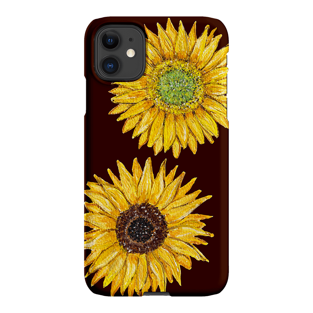 Sunflower Brown Printed Phone Cases iPhone 11 / Snap by BG. Studio - The Dairy