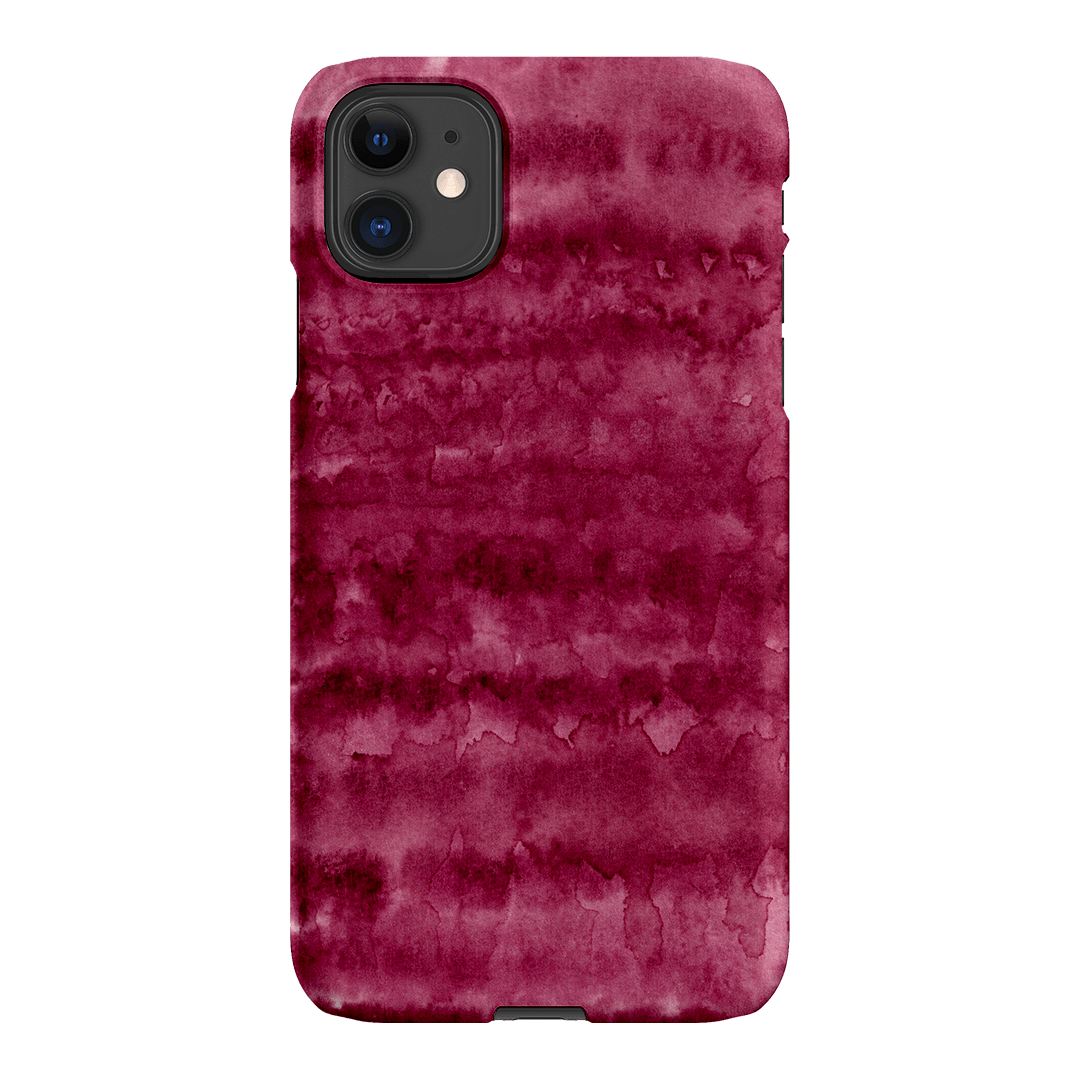 Watercolour Stripes Burgundy Printed Phone Cases iPhone 11 / Snap by The Dairy - The Dairy