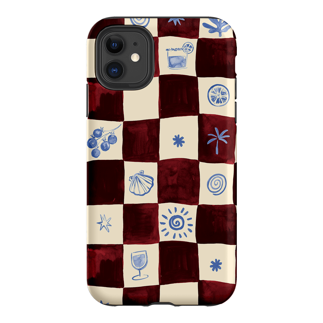 Afternoon Mezze Maroon Printed Phone Cases iPhone 11 / Armoured by Charlie Taylor - The Dairy