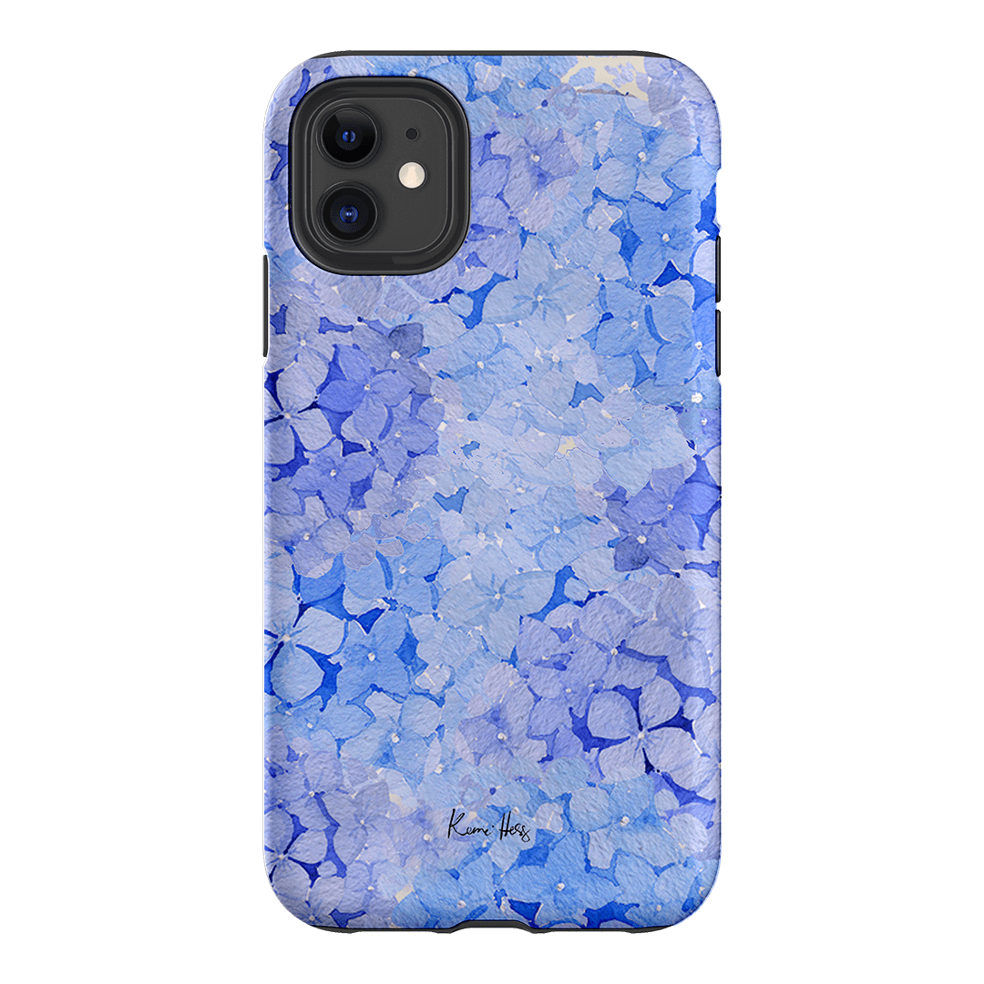 Hydrangea Blue Printed Phone Cases iPhone 11 / Armoured by Kerrie Hess - The Dairy