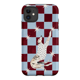 Check Greyhound Blue Printed Phone Cases iPhone 11 / Armoured by Lisa Hu - The Dairy