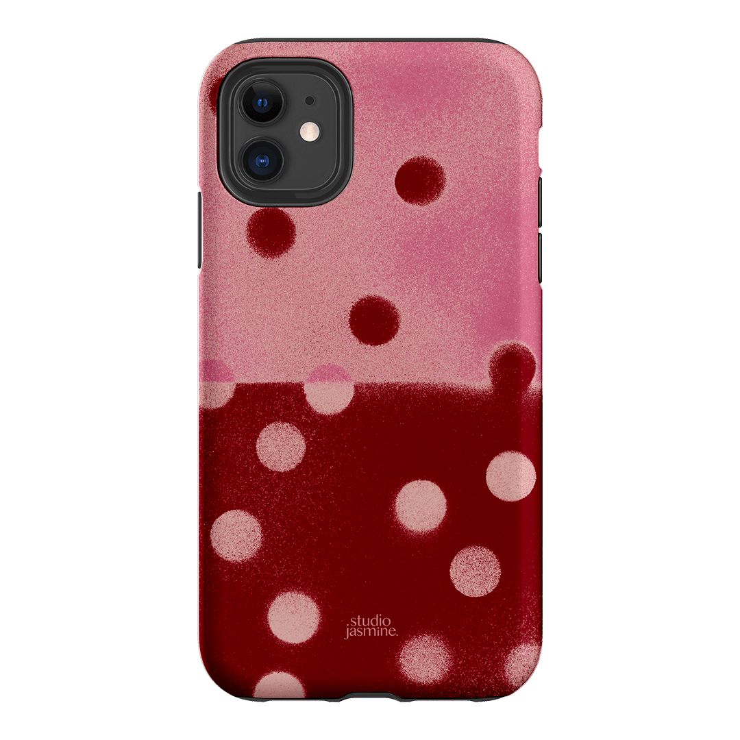 Cherry Polka Dot Printed Phone Cases iPhone 11 / Armoured by Jasmine Dowling - The Dairy
