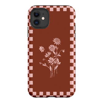 Dahlia Check Printed Phone Cases iPhone 11 / Armoured by Typoflora - The Dairy
