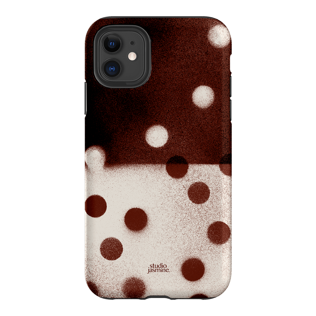 Espresso Polka Dot Printed Phone Cases iPhone 11 / Armoured by Jasmine Dowling - The Dairy
