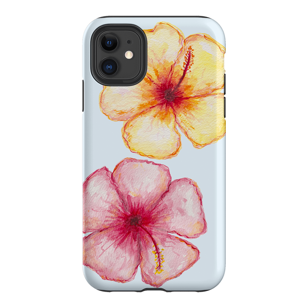 Hibiscus Flower Blue Printed Phone Cases iPhone 11 / Armoured by BG. Studio - The Dairy