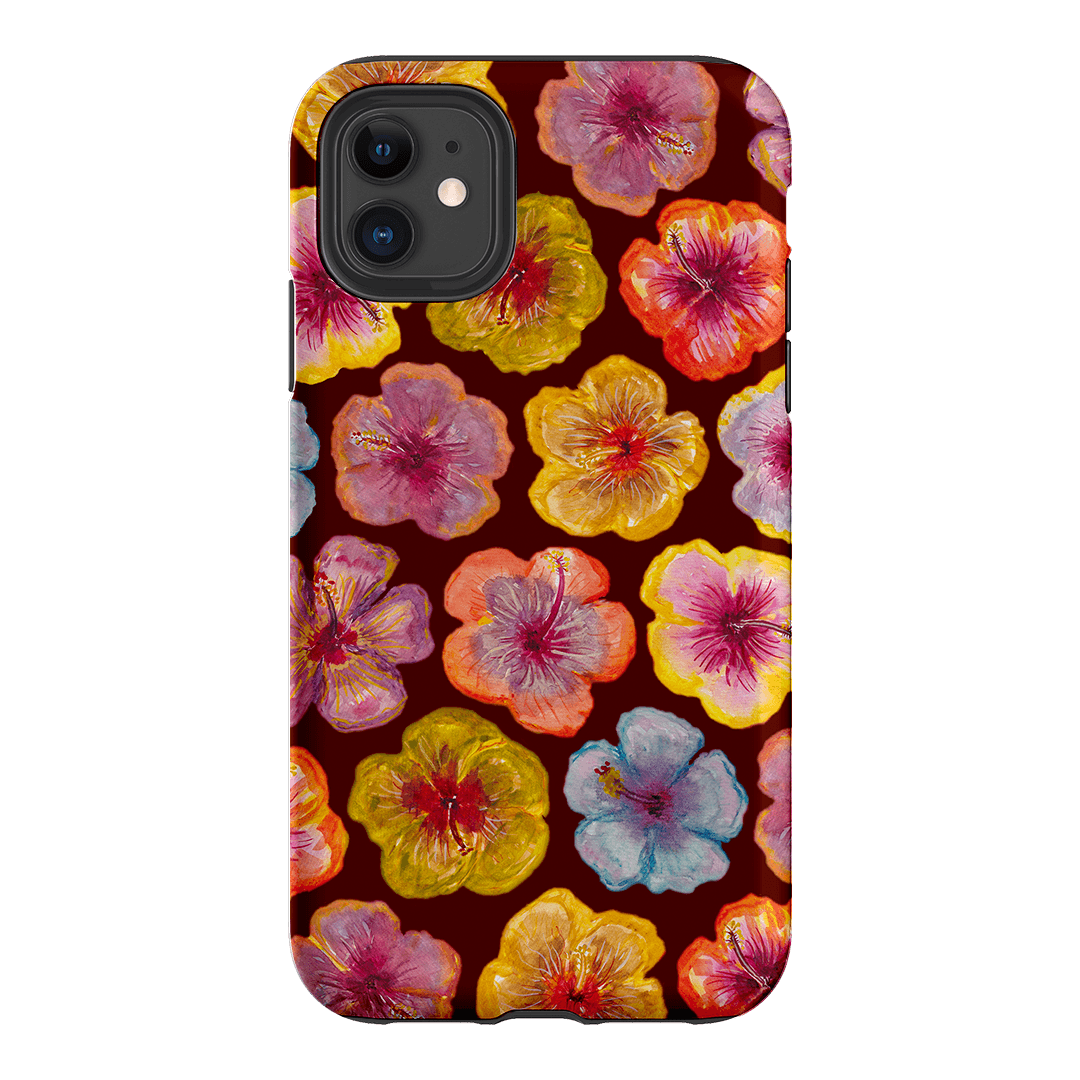 Hibiscus Holiday Rouge Printed Phone Cases iPhone 11 / Armoured by BG. Studio - The Dairy
