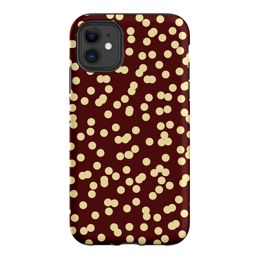 Mini Confetti Burgundy Butter Printed Phone Cases iPhone 11 / Armoured by Veronica Tucker - The Dairy