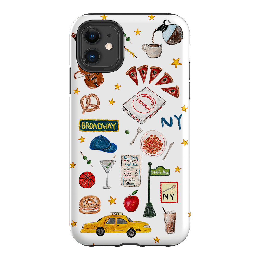NYC White Printed Phone Cases iPhone 11 / Armoured by BG. Studio - The Dairy