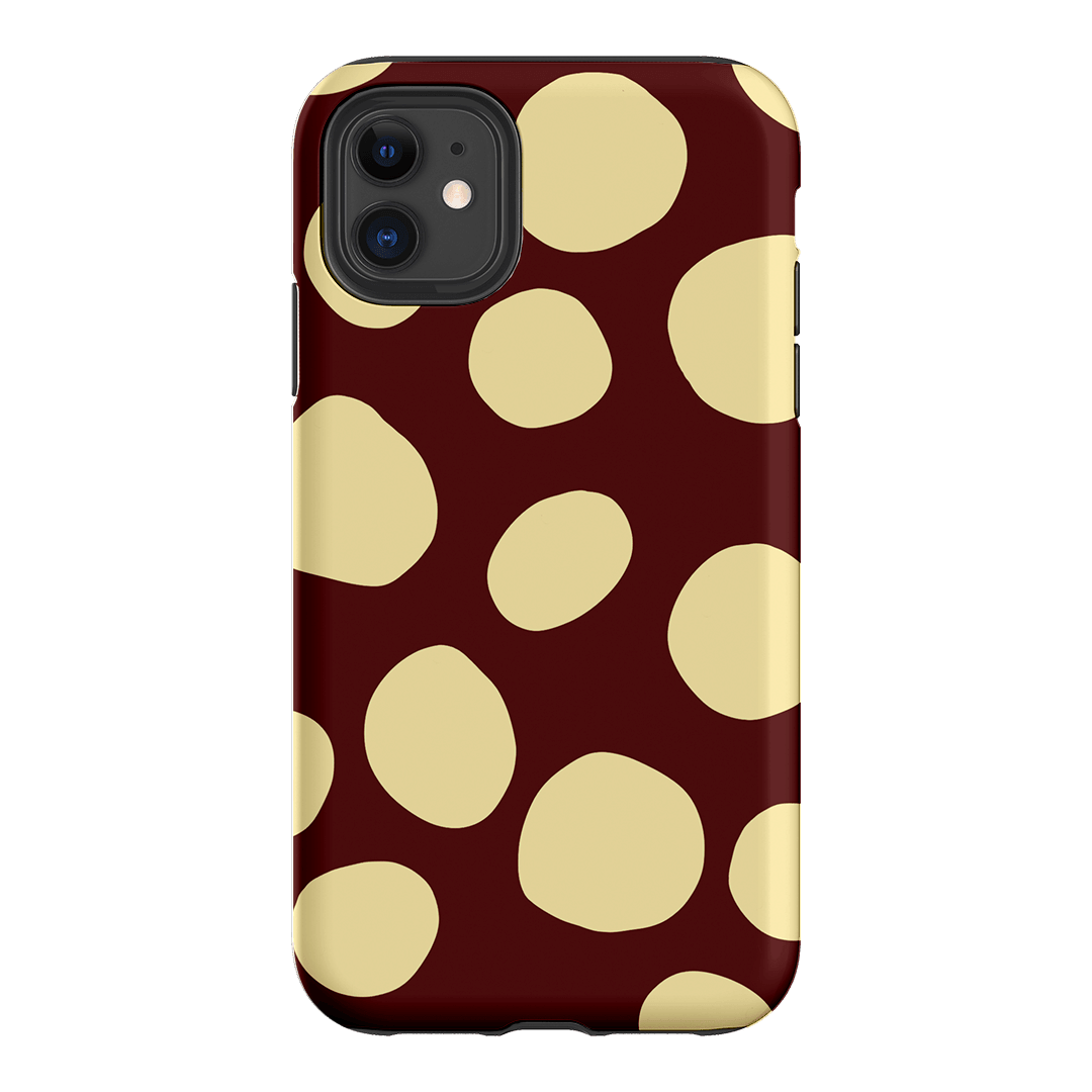 Pebbles Burgundy Butter Printed Phone Cases iPhone 11 / Armoured by Veronica Tucker - The Dairy