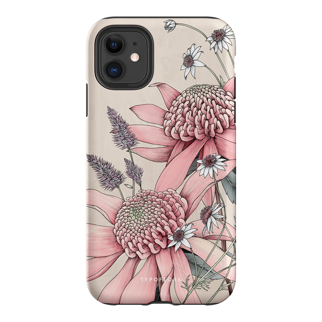 Pink Waratah Printed Phone Cases iPhone 11 / Armoured by Typoflora - The Dairy