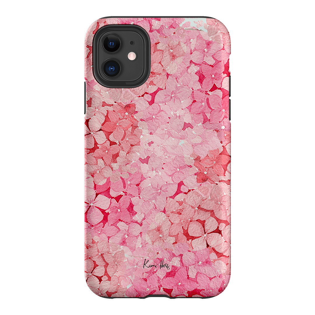 Hydrangea Pink Printed Phone Cases iPhone 11 / Armoured by Kerrie Hess - The Dairy