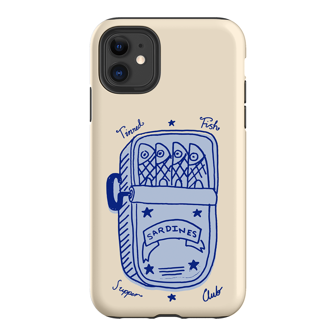 Sardine Social Blue Printed Phone Cases iPhone 11 / Armoured by The Dairy - The Dairy