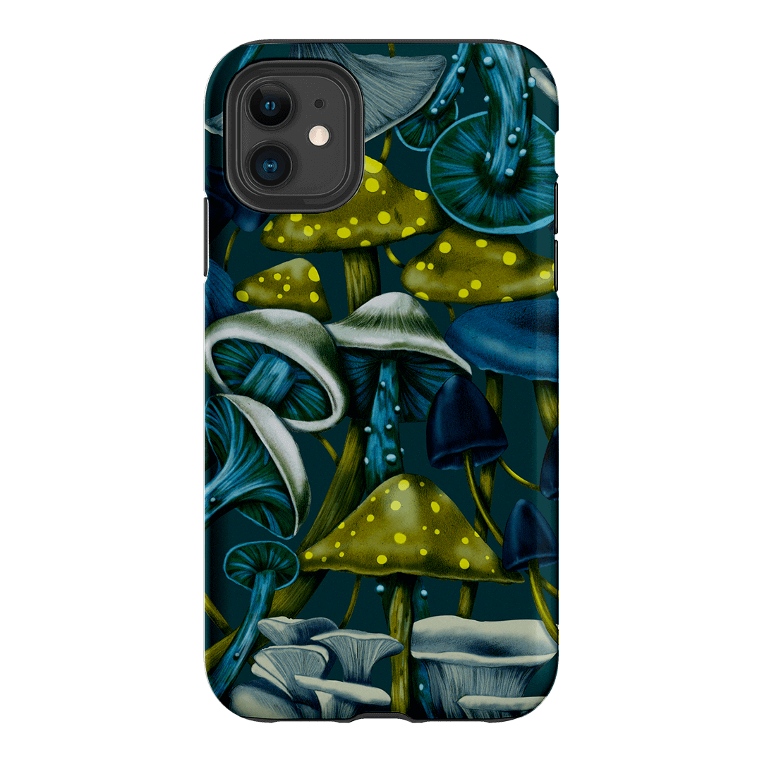 Shrooms Blue Printed Phone Cases iPhone 11 / Armoured by Kelly Thompson - The Dairy