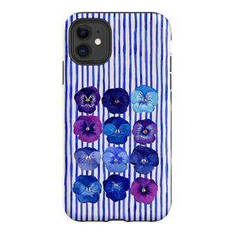 Striped Pansies Printed Phone Cases iPhone 11 / Armoured by Kayla Henley - The Dairy