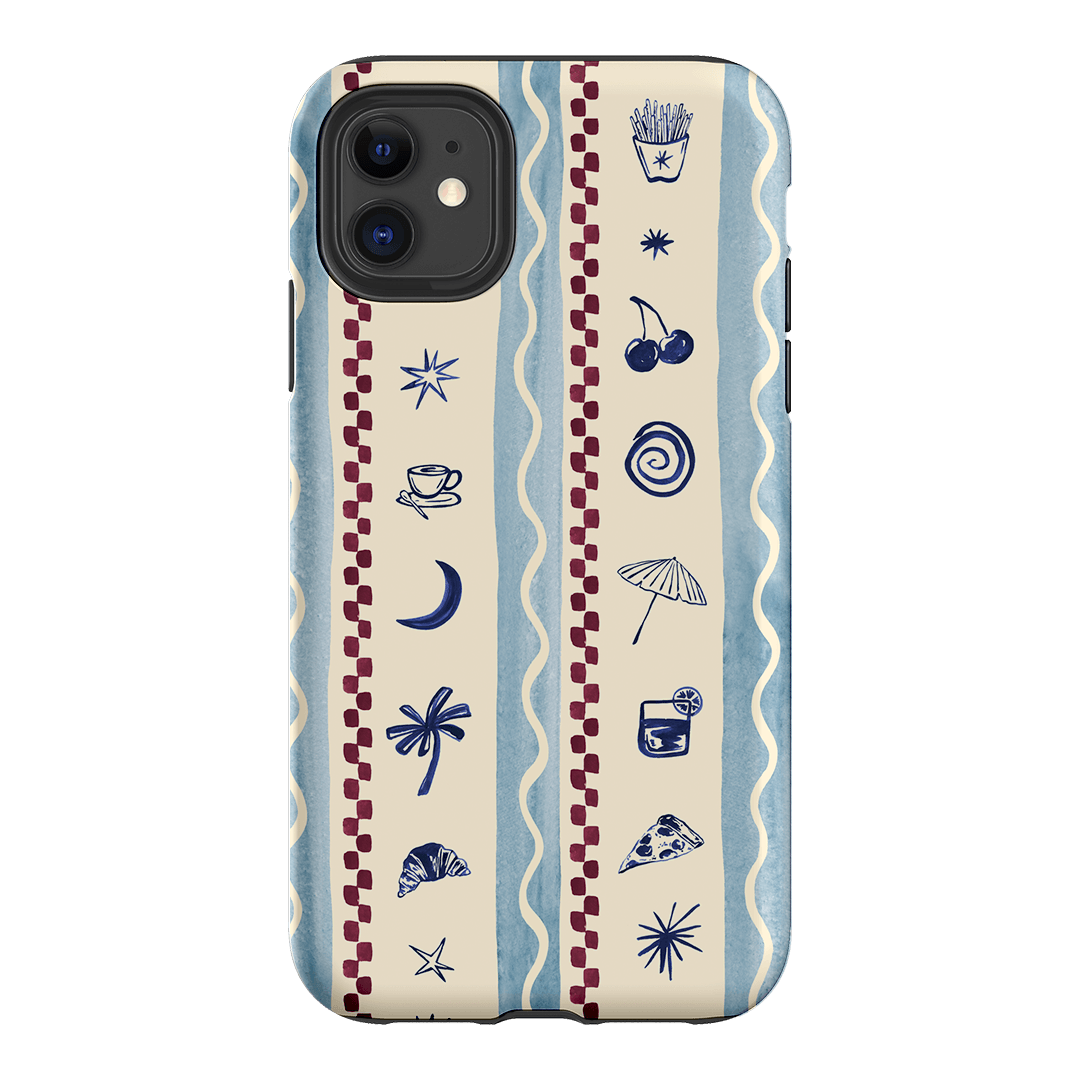 Summer Snacks Blue Printed Phone Cases iPhone 11 / Armoured by Charlie Taylor - The Dairy