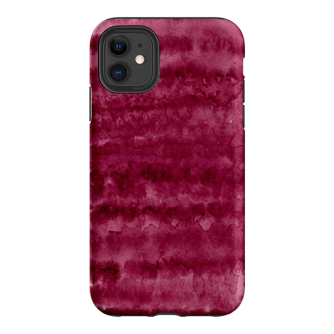 Watercolour Stripes Burgundy Printed Phone Cases iPhone 11 / Armoured by The Dairy - The Dairy