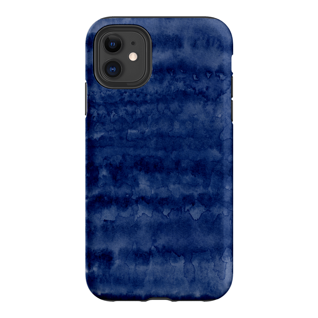 Watercolour Stripes Navy Printed Phone Cases iPhone 11 / Armoured by The Dairy - The Dairy
