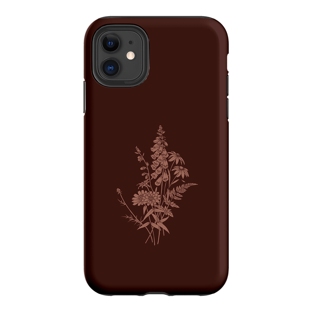 Wildflowers Mocha Printed Phone Cases iPhone 11 / Armoured by Typoflora - The Dairy