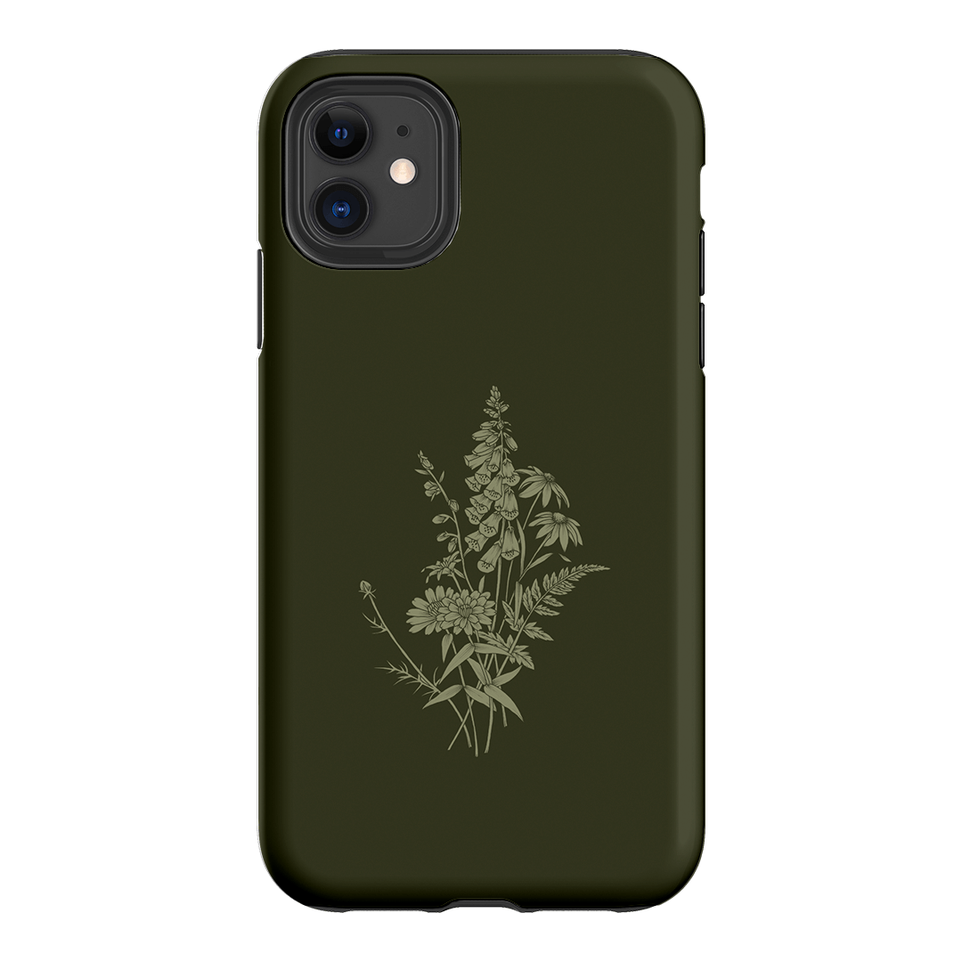 Wildflowers Olive Printed Phone Cases iPhone 11 / Armoured by Typoflora - The Dairy