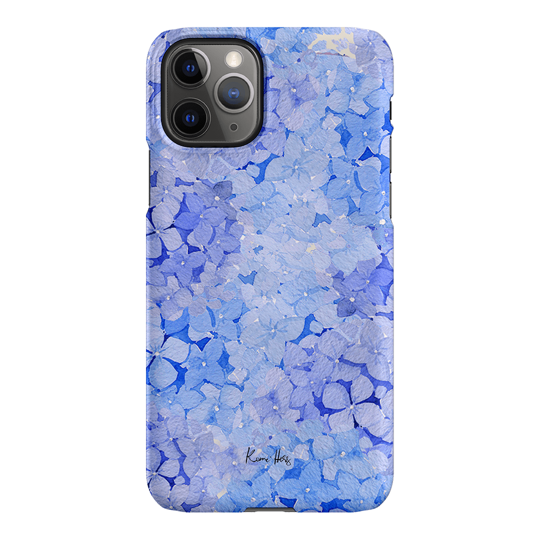 Hydrangea Blue Printed Phone Cases iPhone 11 Pro / Snap by Kerrie Hess - The Dairy
