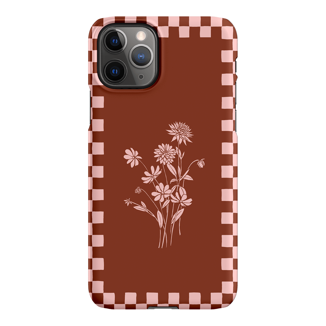 Dahlia Check Printed Phone Cases iPhone 11 Pro / Snap by Typoflora - The Dairy
