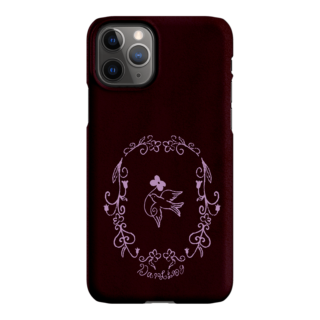 Darling Burgundy Printed Phone Cases by The Dairy - The Dairy