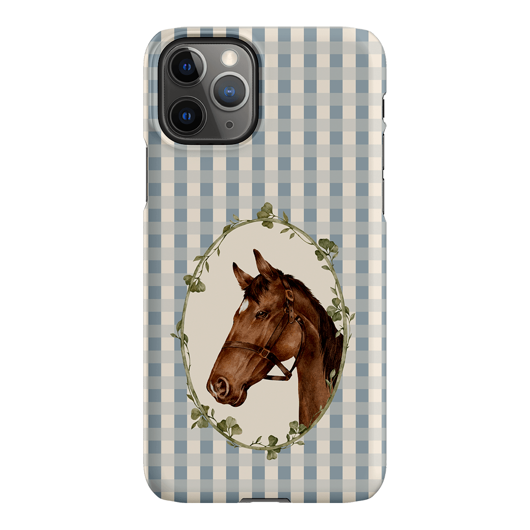 Gingham Horse Printed Phone Cases iPhone 11 Pro / Snap by Kasiags Art - The Dairy