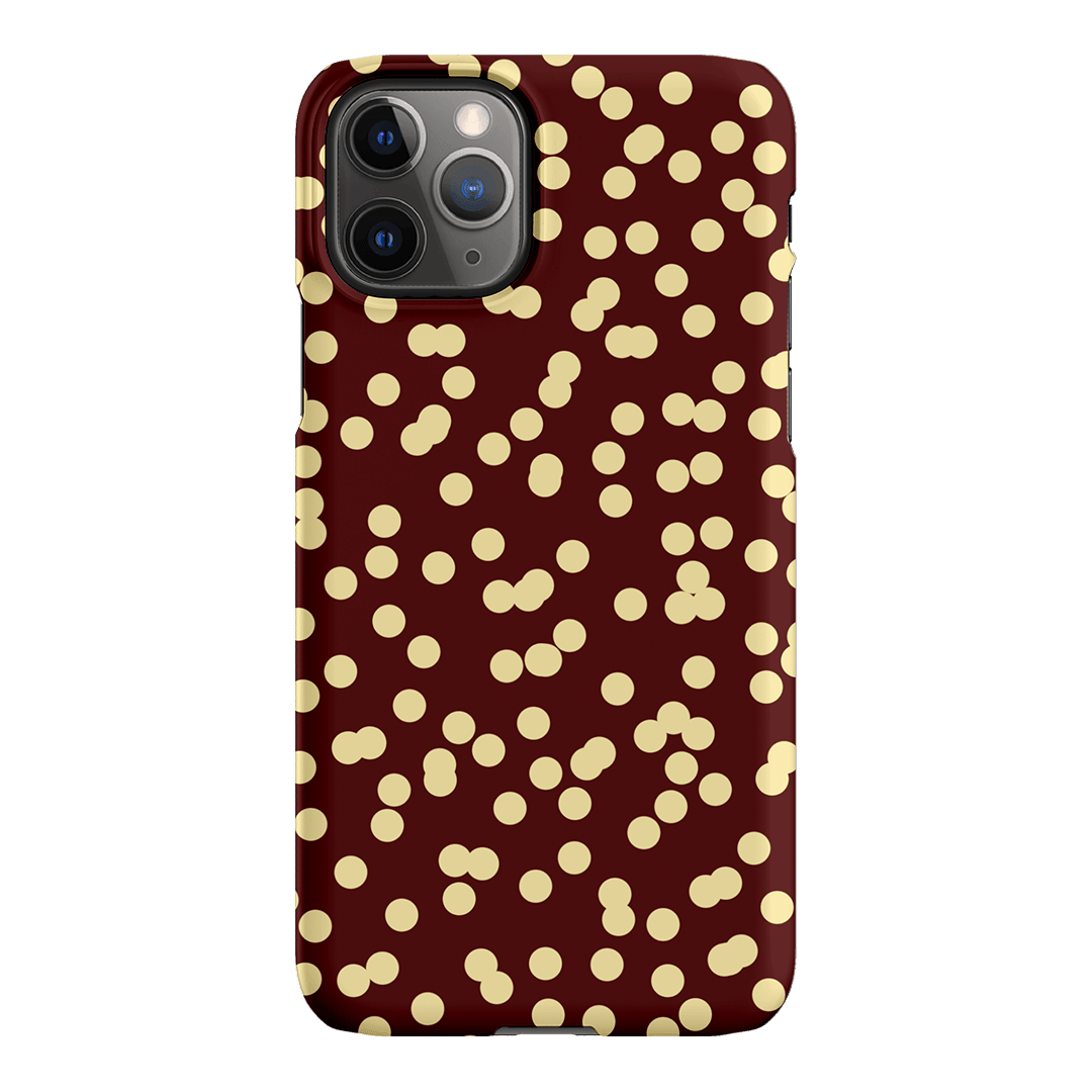Mini Confetti Burgundy Butter Printed Phone Cases iPhone 11 Pro / Snap by Veronica Tucker - The Dairy