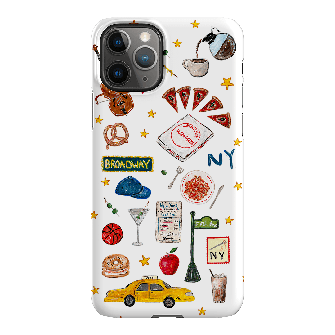 NYC White Printed Phone Cases iPhone 11 Pro / Snap by BG. Studio - The Dairy