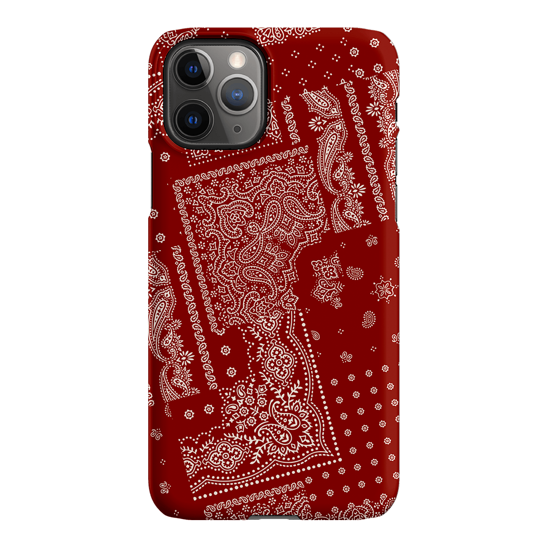 Paisley Crimson Printed Phone Cases iPhone 11 Pro / Snap by The Dairy - The Dairy