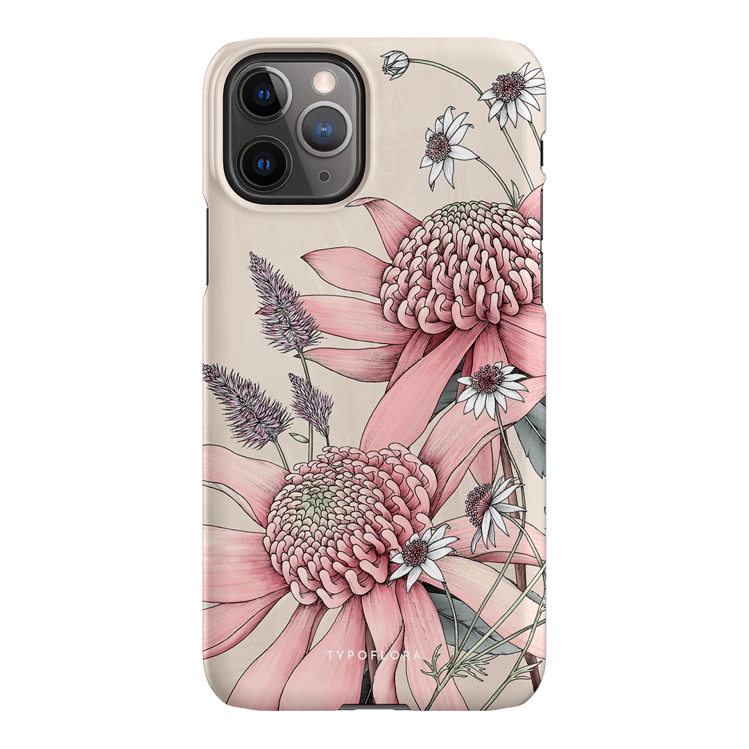 Pink Waratah Printed Phone Cases iPhone 11 Pro / Snap by Typoflora - The Dairy
