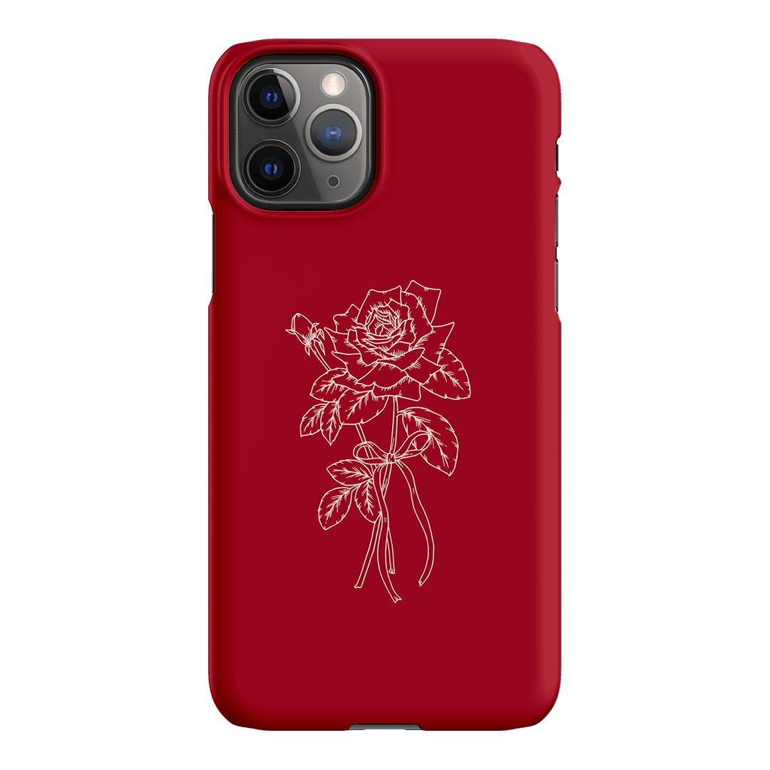 Red Rose Printed Phone Cases iPhone 11 Pro / Snap by Typoflora - The Dairy