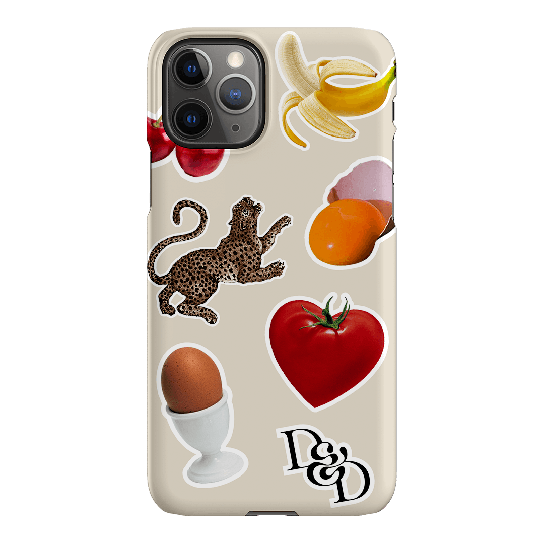 Sunday Stickers Cream Printed Phone Cases iPhone 11 Pro / Snap by Desmond & Dempsey - The Dairy