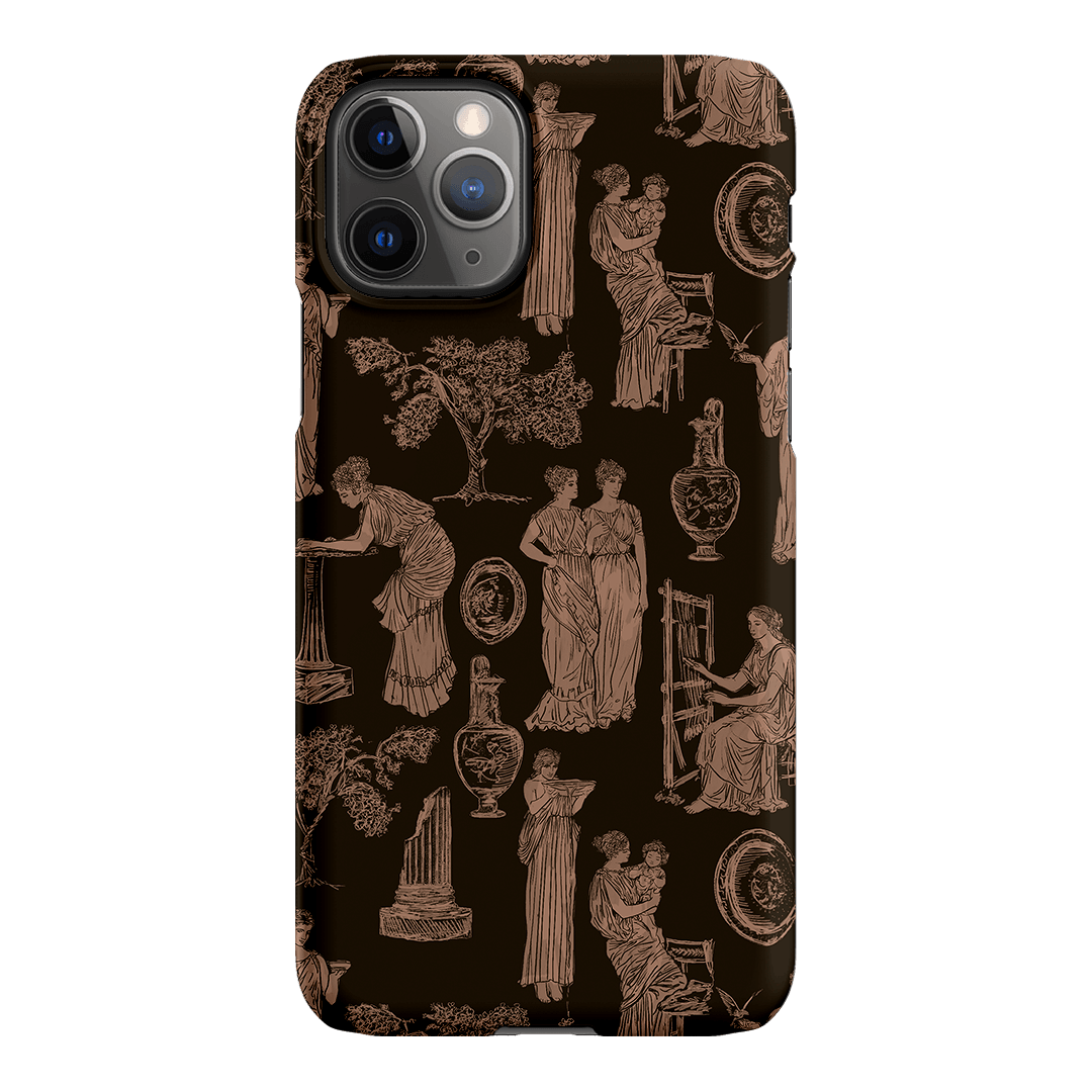 Symposium Burnt Umber Printed Phone Cases iPhone 11 Pro / Snap by Veronica Tucker - The Dairy