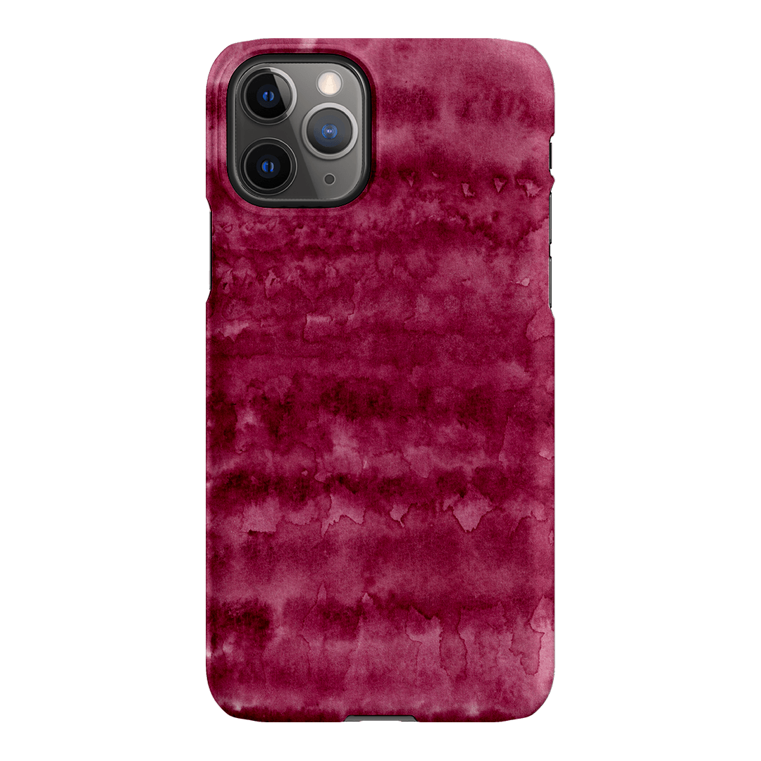 Watercolour Stripes Burgundy Printed Phone Cases iPhone 11 Pro / Snap by The Dairy - The Dairy