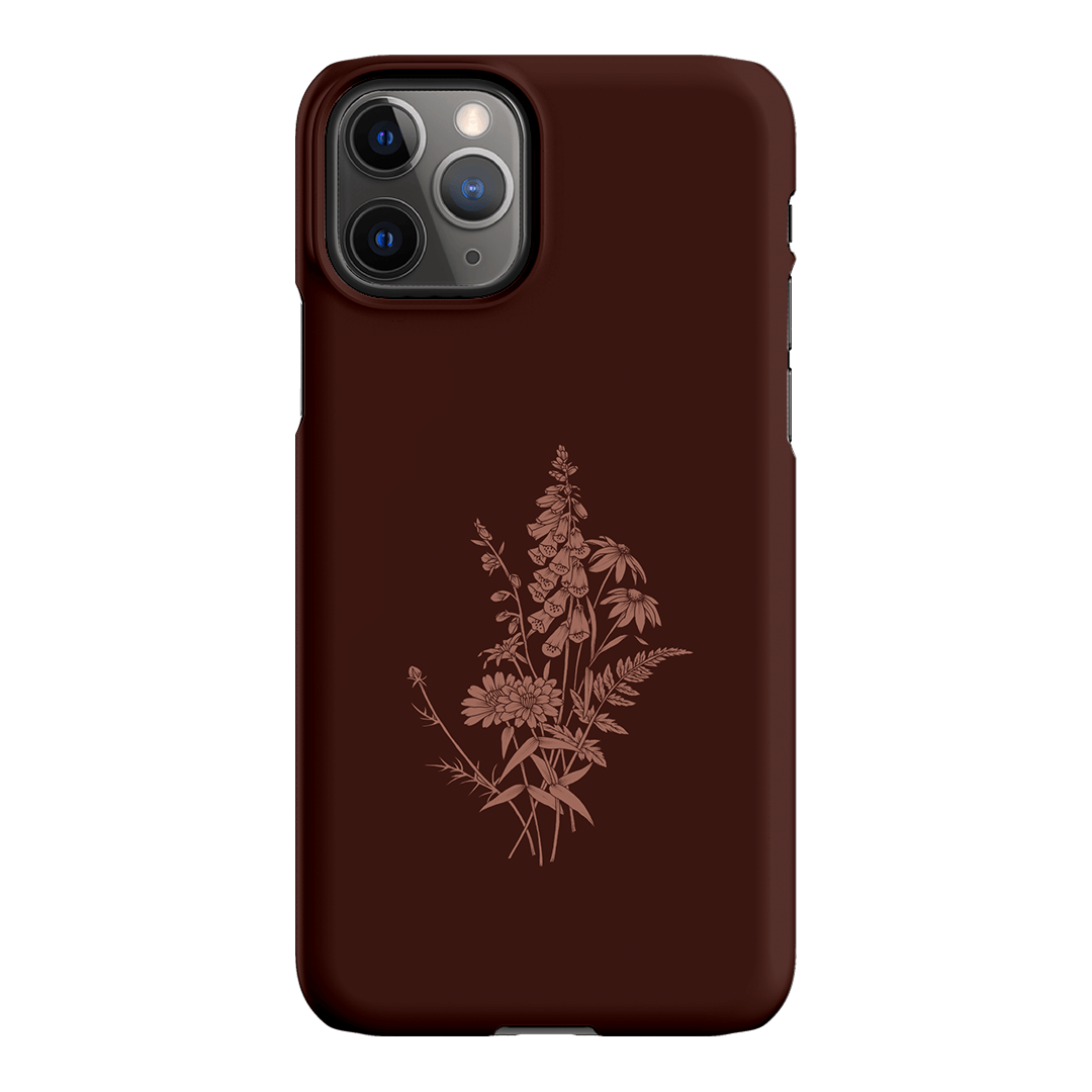 Wildflowers Mocha Printed Phone Cases iPhone 11 Pro / Snap by Typoflora - The Dairy